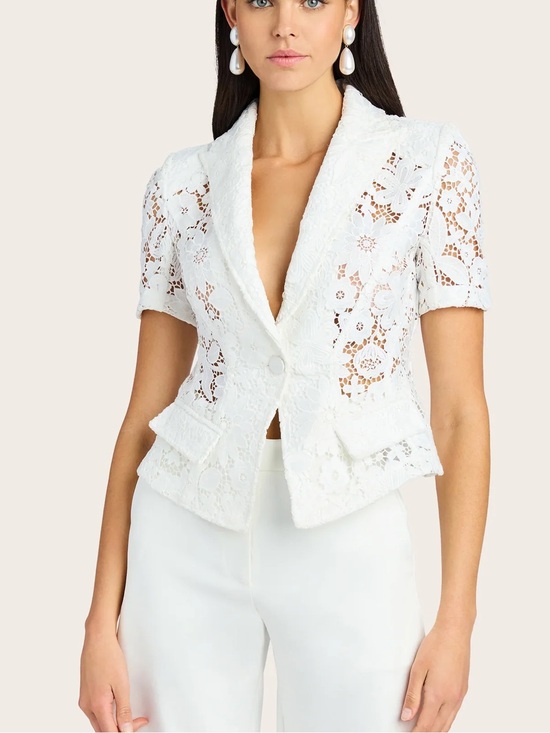Generation Love Jackets & Blazers - Generation Love Melbourne short sleeve lace blazer women's size xxl NWT